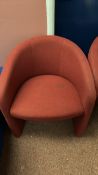 Red Waiting Room Chairs x4