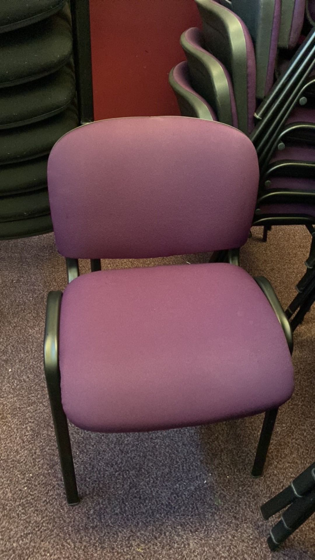 Purple Desk Chairs x9 - Image 2 of 3