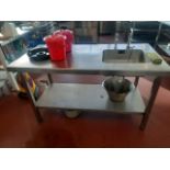Benham Stainless Steel Table With Sink