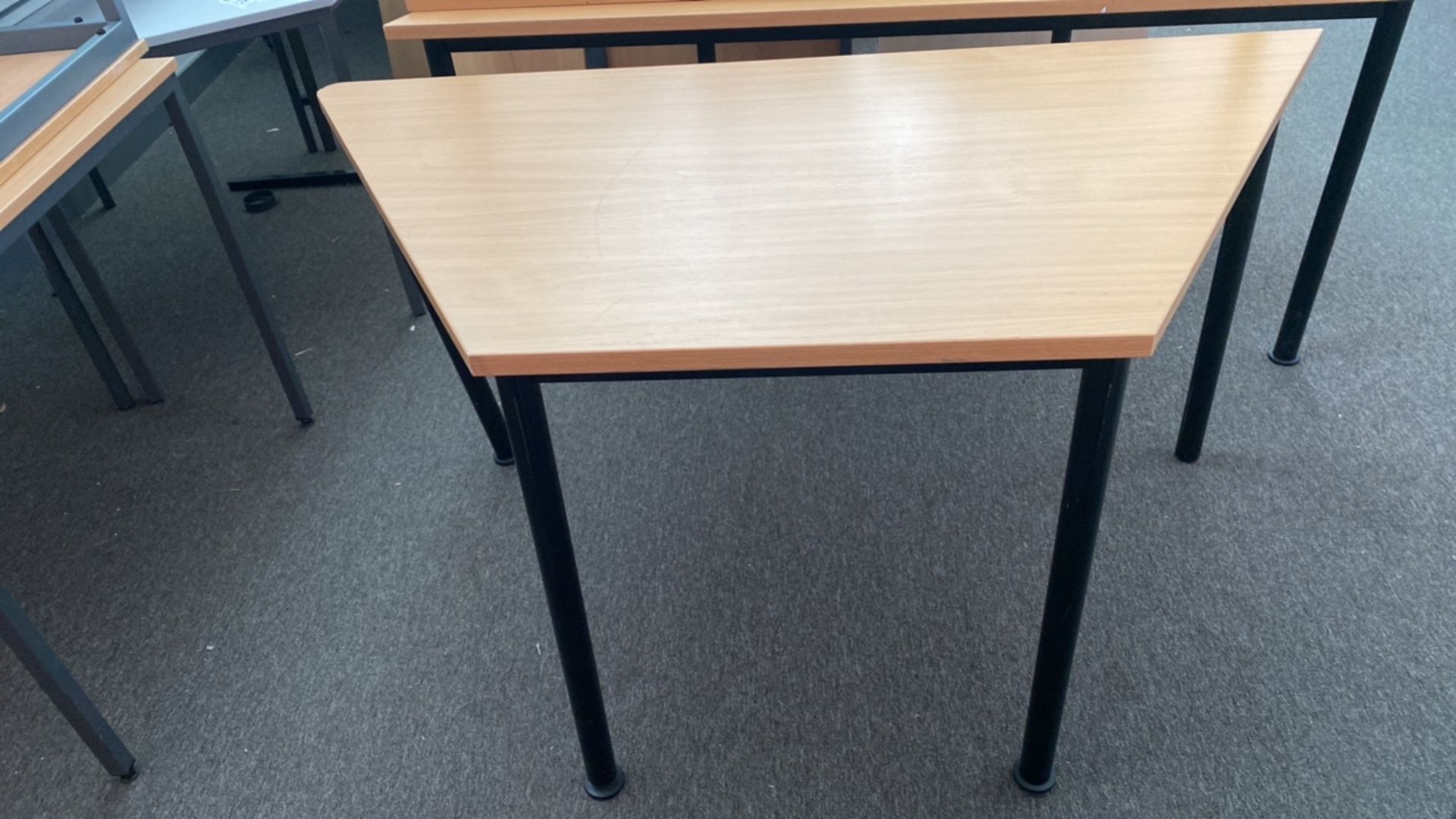 Wooden Hexagon Desk x8 - Image 2 of 5