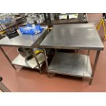 Stainless Steel Square Tables x2