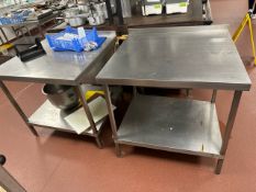 Stainless Steel Square Tables x2
