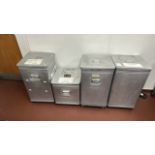 Aluminium Grundybins x4