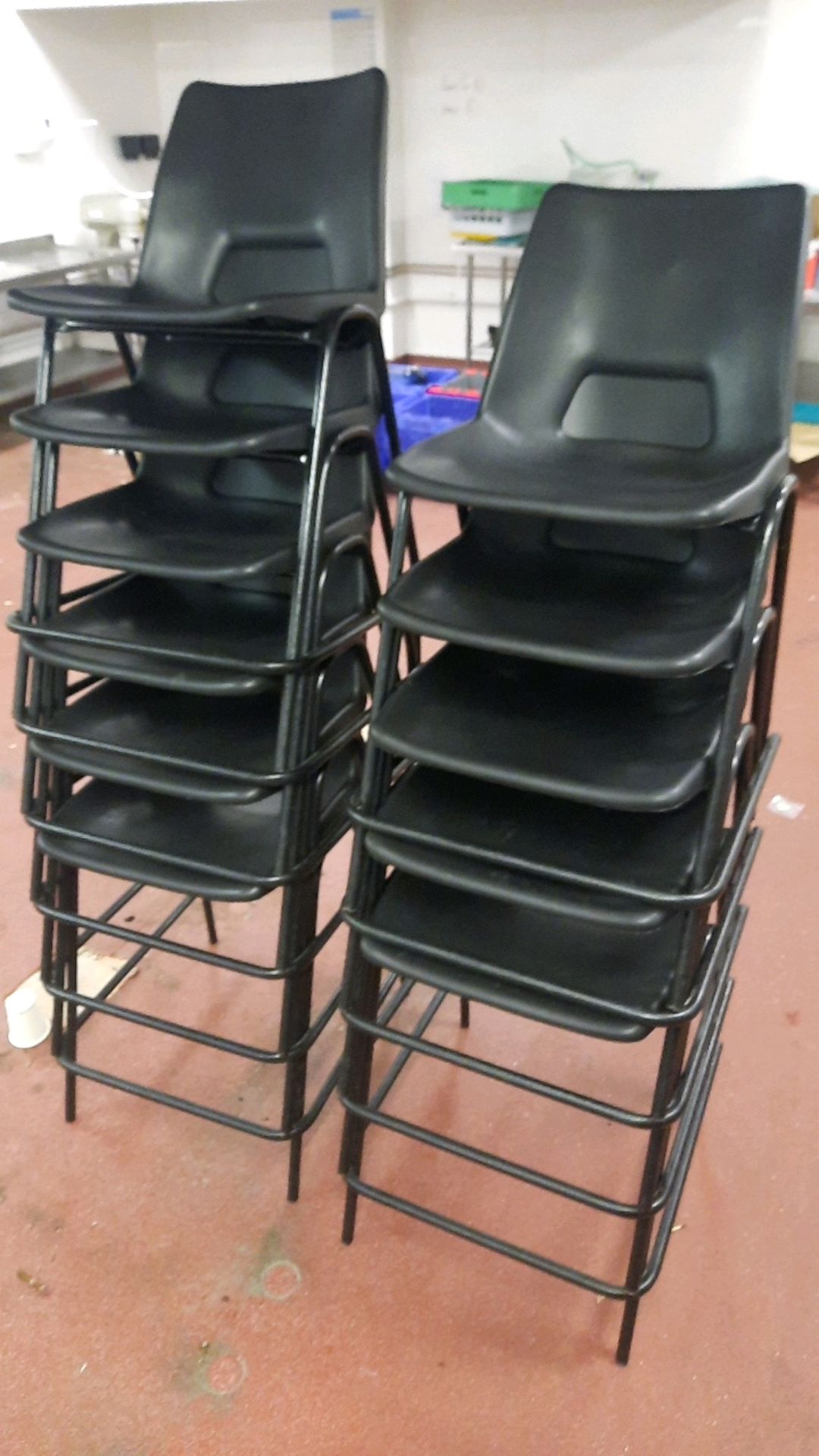 Tall Black Classroom Chair x11 - Image 2 of 3