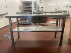 Stainless Steel Preparation Unit With Drawer