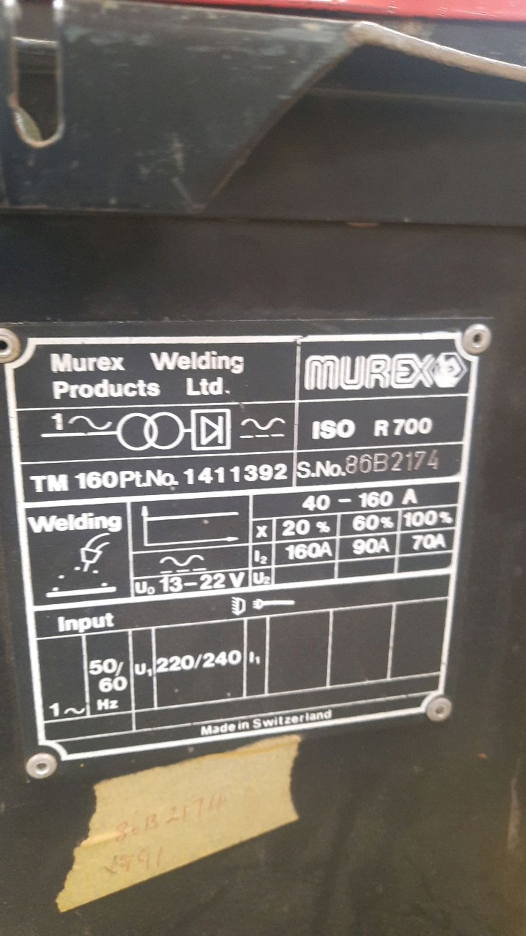 Murex Tradesmig 160 Welding Machine - Image 4 of 6
