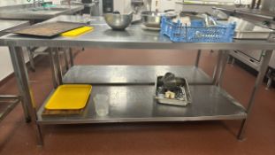 Stainless Steel Preparation Tables x2