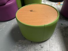 Green Faux Leather Foot Stools x9