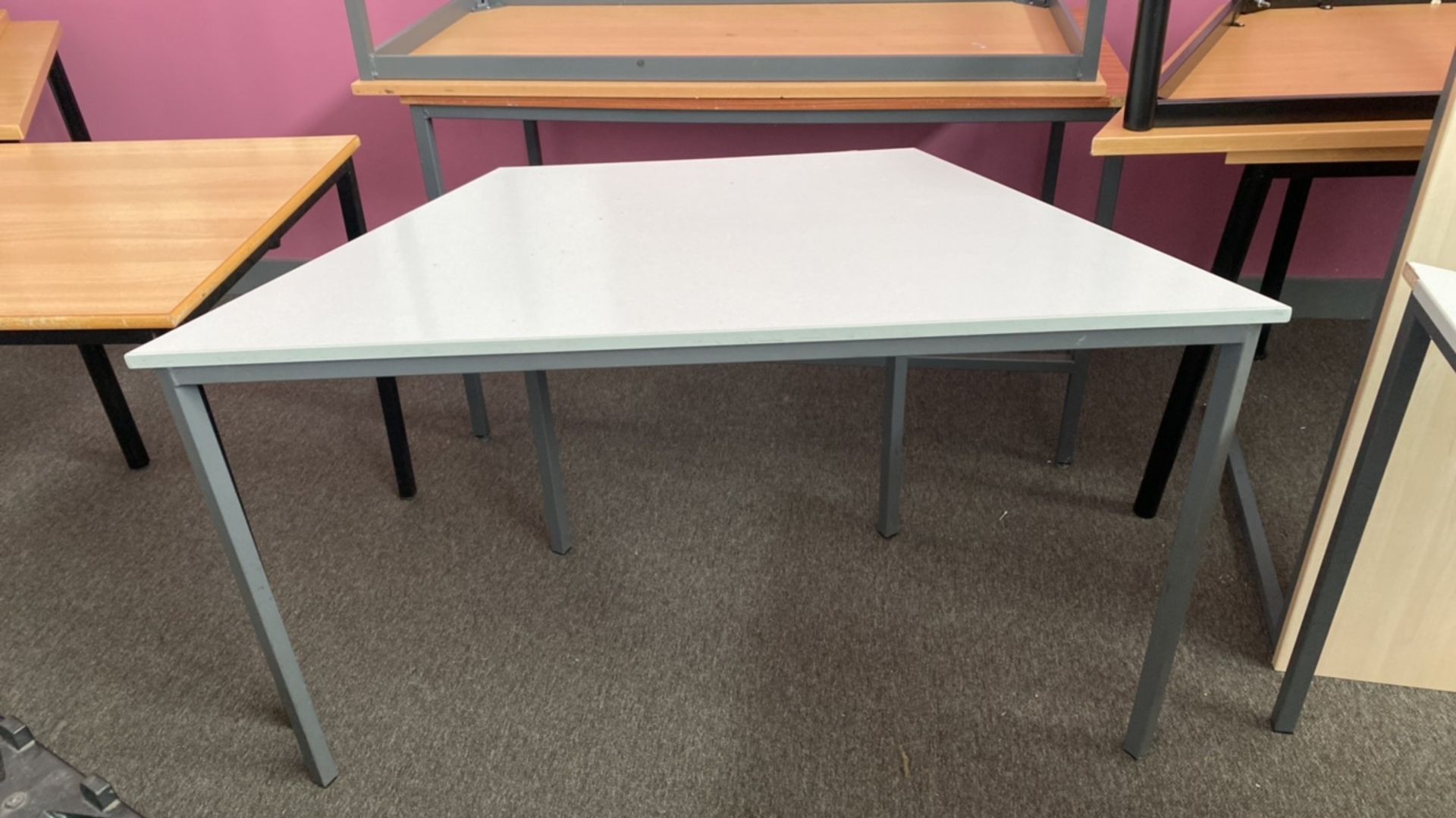 Grey Hexagon Desk x8 - Image 7 of 7