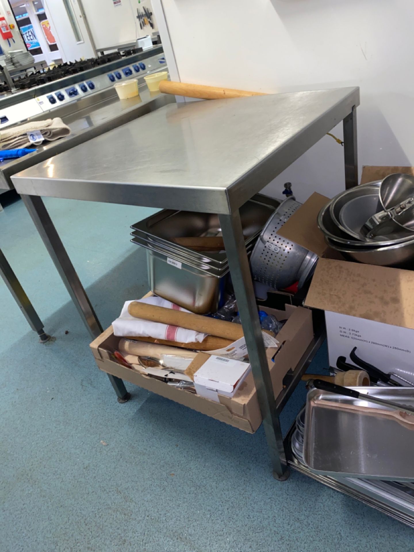 Stainless Steel Table With Shelving - Image 2 of 5
