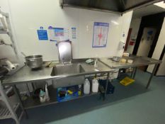 Stainless Steel Sink Unit With Wash Area