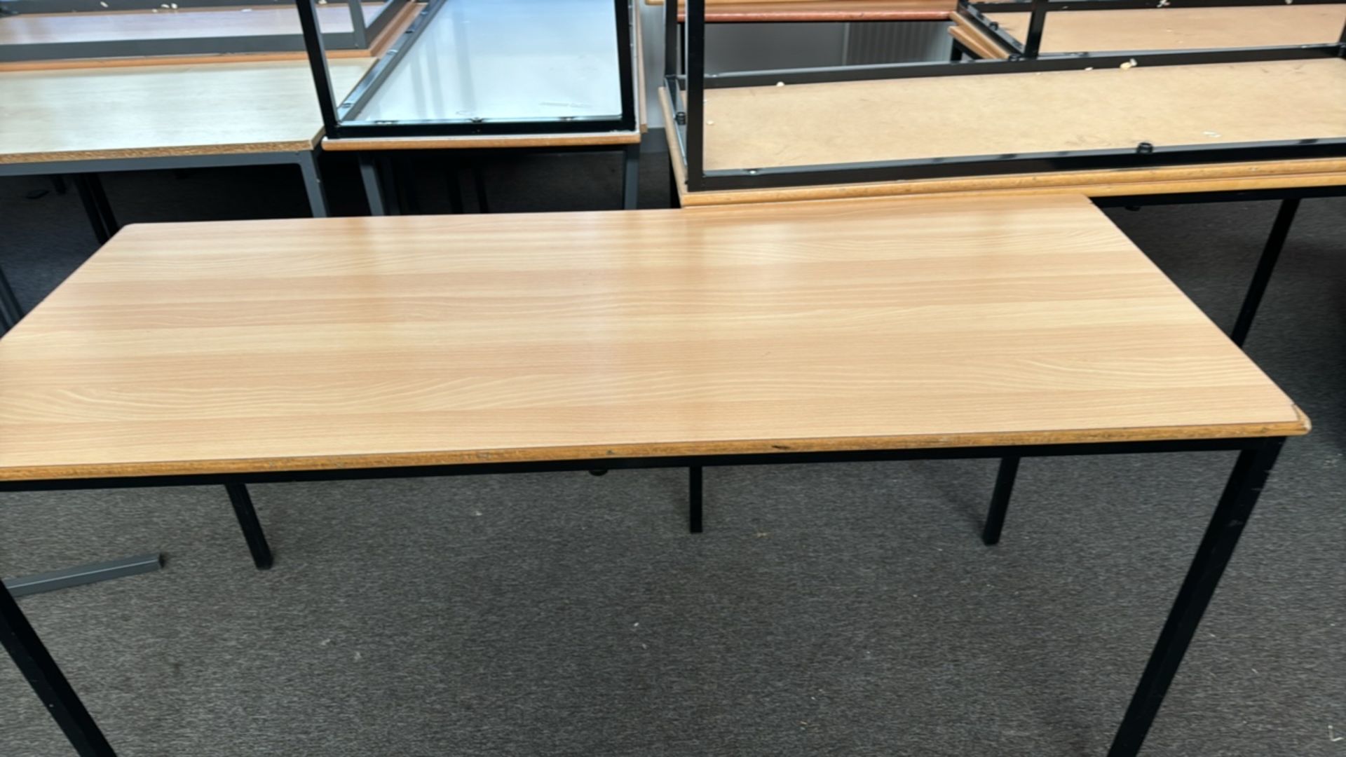 Wooden School Desks x10 - Image 2 of 5