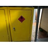Yellow Metal Hazardous Substance Storage Cabinet