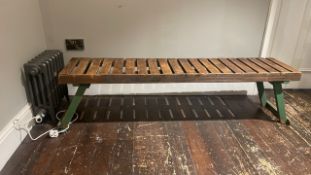 Wooden Slatted Bench
