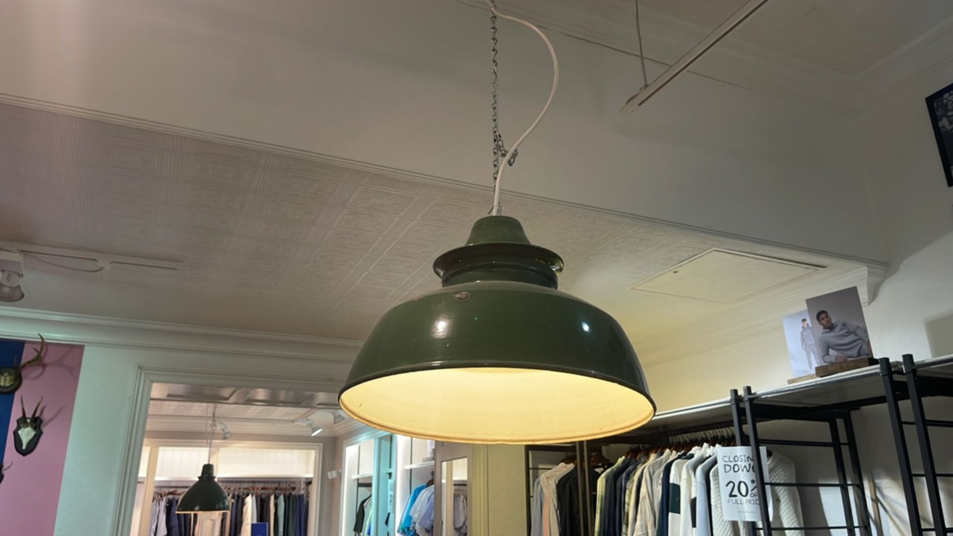 Green Large Pendant Lamp x6 - Bild 4 aus 7