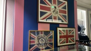 Union Jack Flags In Frames x 3