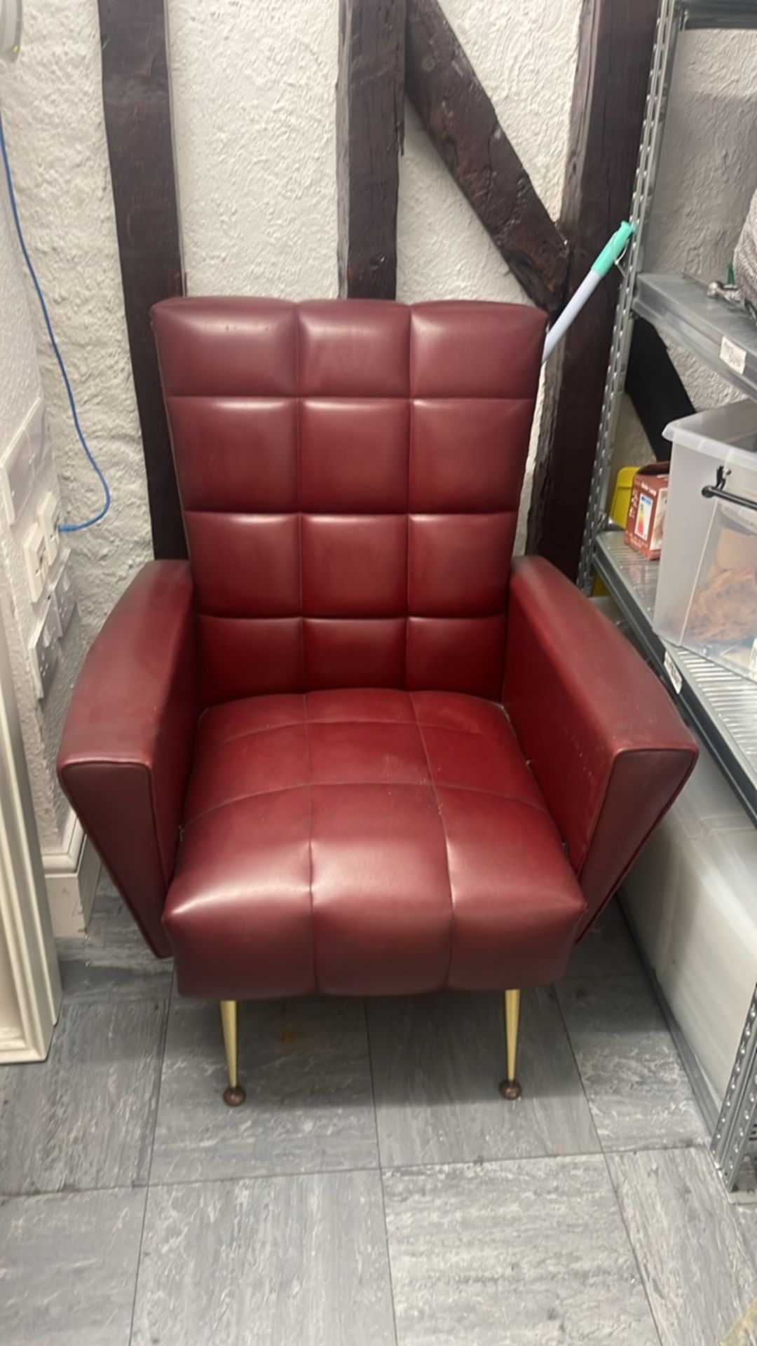 Leather Sitting Chair - Image 2 of 3