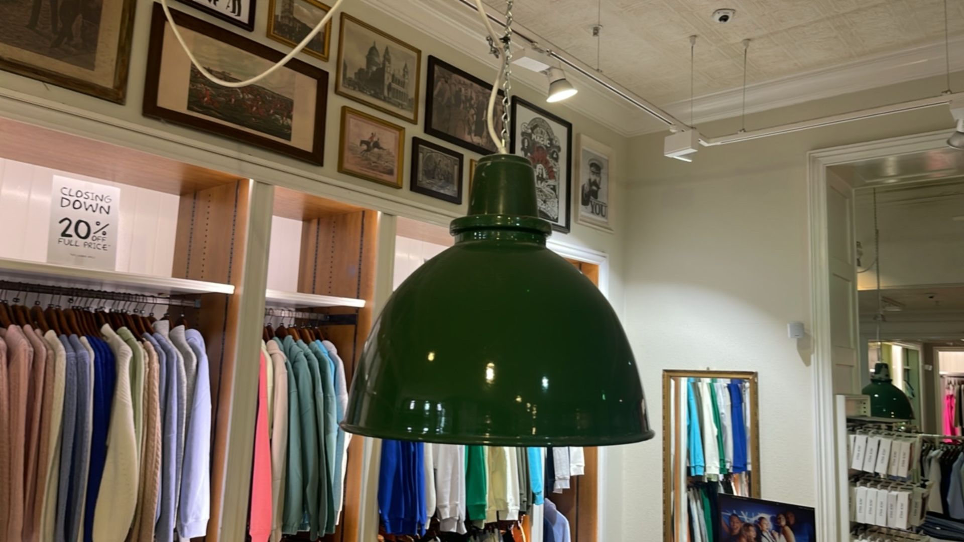 Green Large Pendant Lamp x6 - Bild 2 aus 7