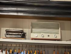 Vintage Display Radio & Typewriter