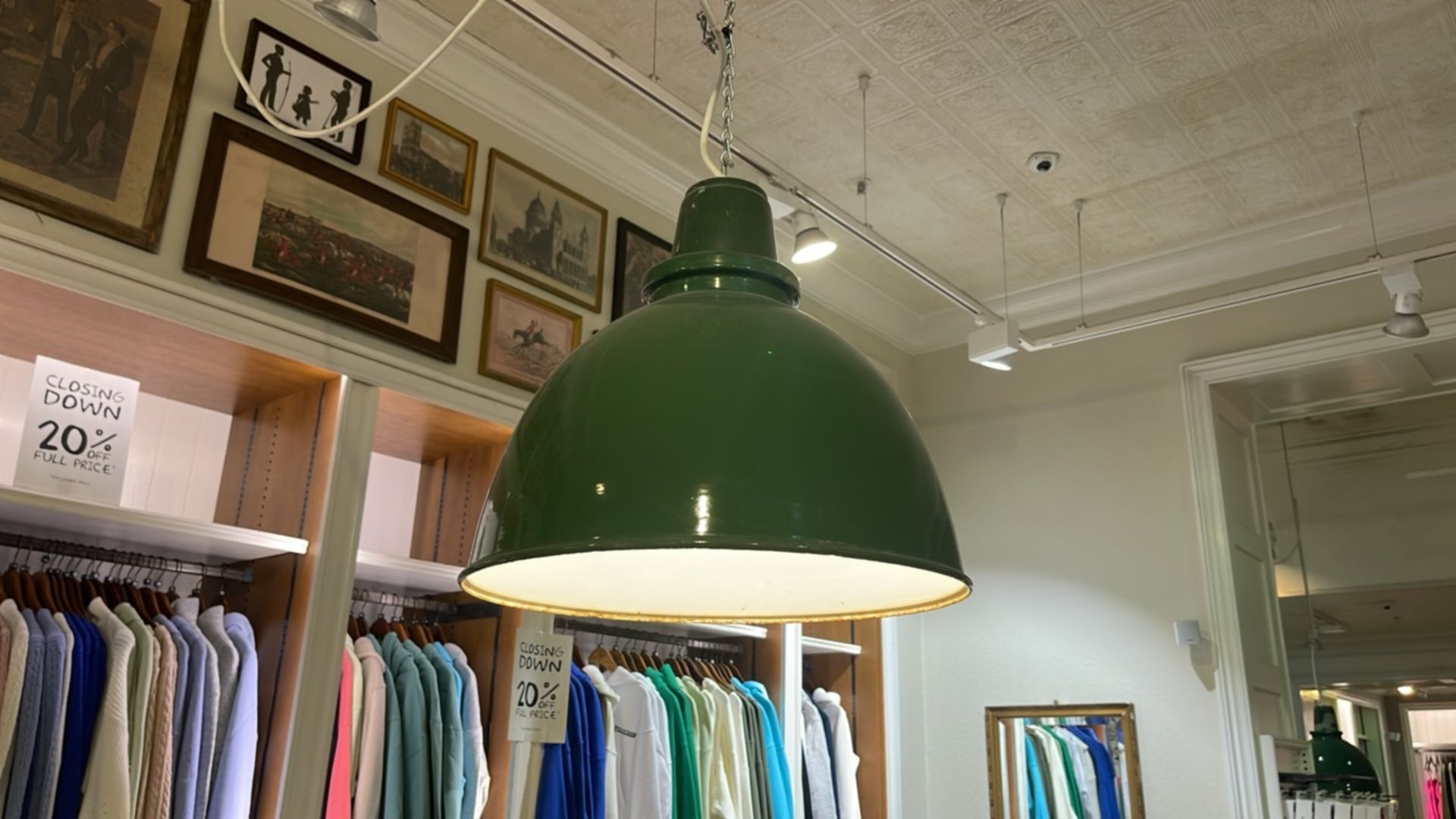 Green Large Pendant Lamp x6