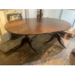 Oval Wooden Table On Wheels