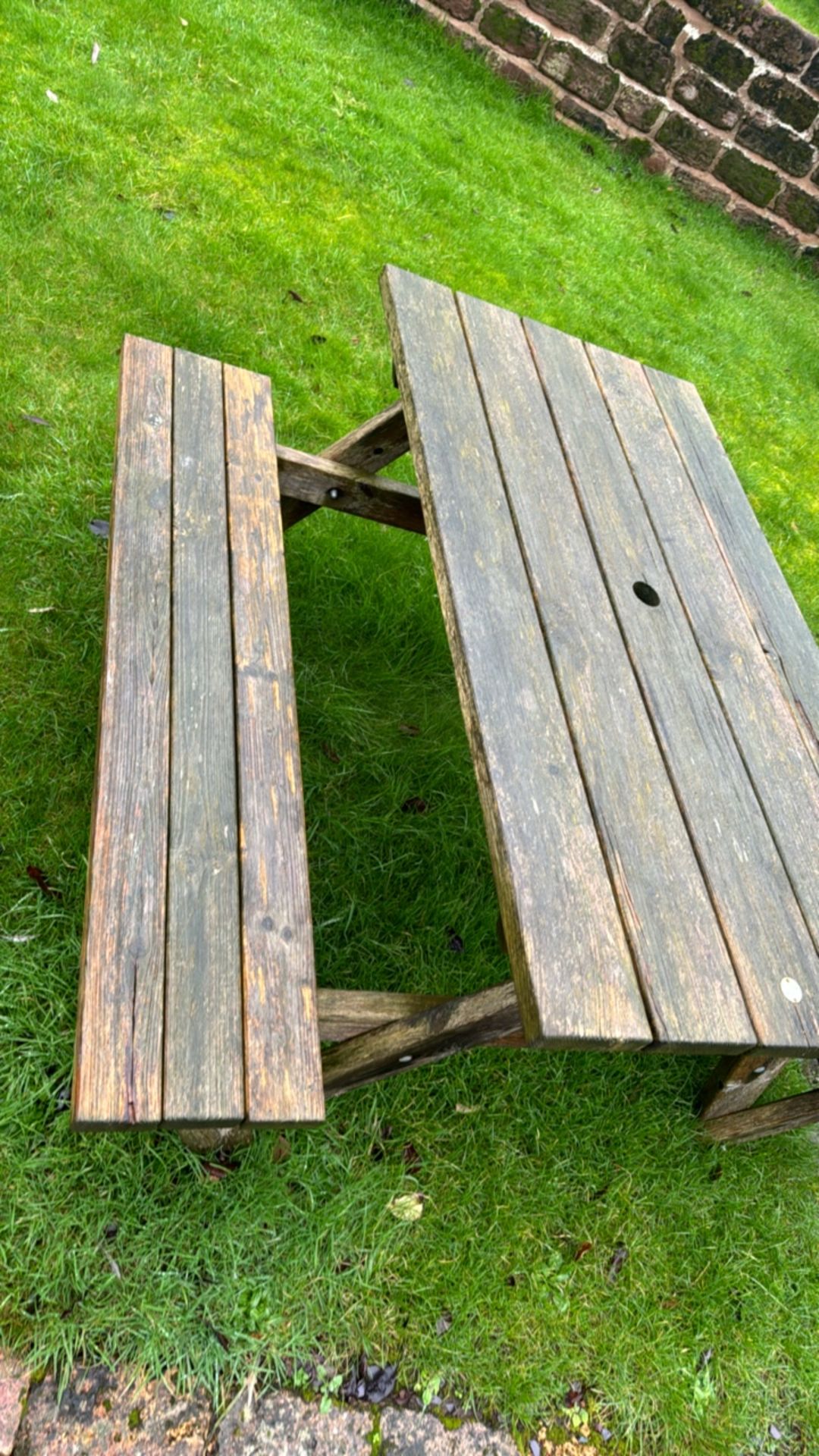 Wood Picnic Bench - Image 2 of 5