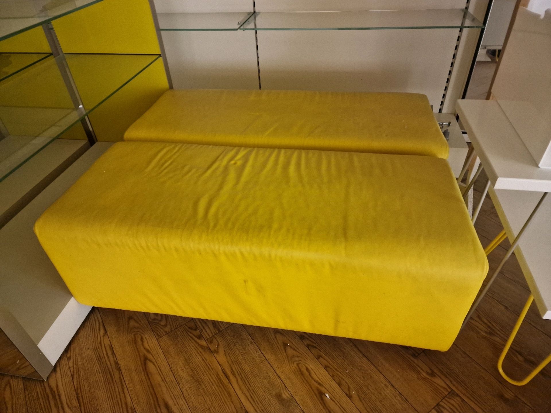 Yellow Pouffes x2