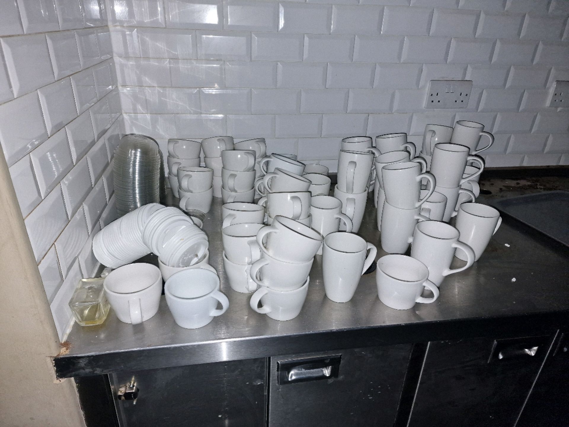 Quantity of Cafeteria Teapots, Plates and Cups