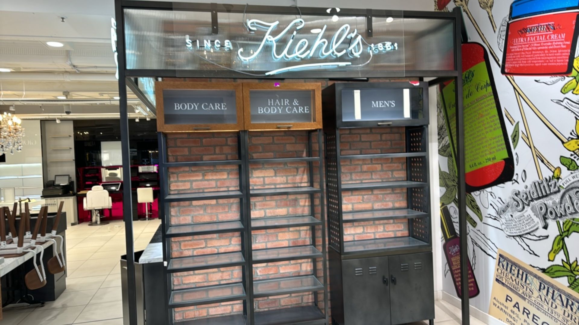 Kiehls Metal Display Units x3