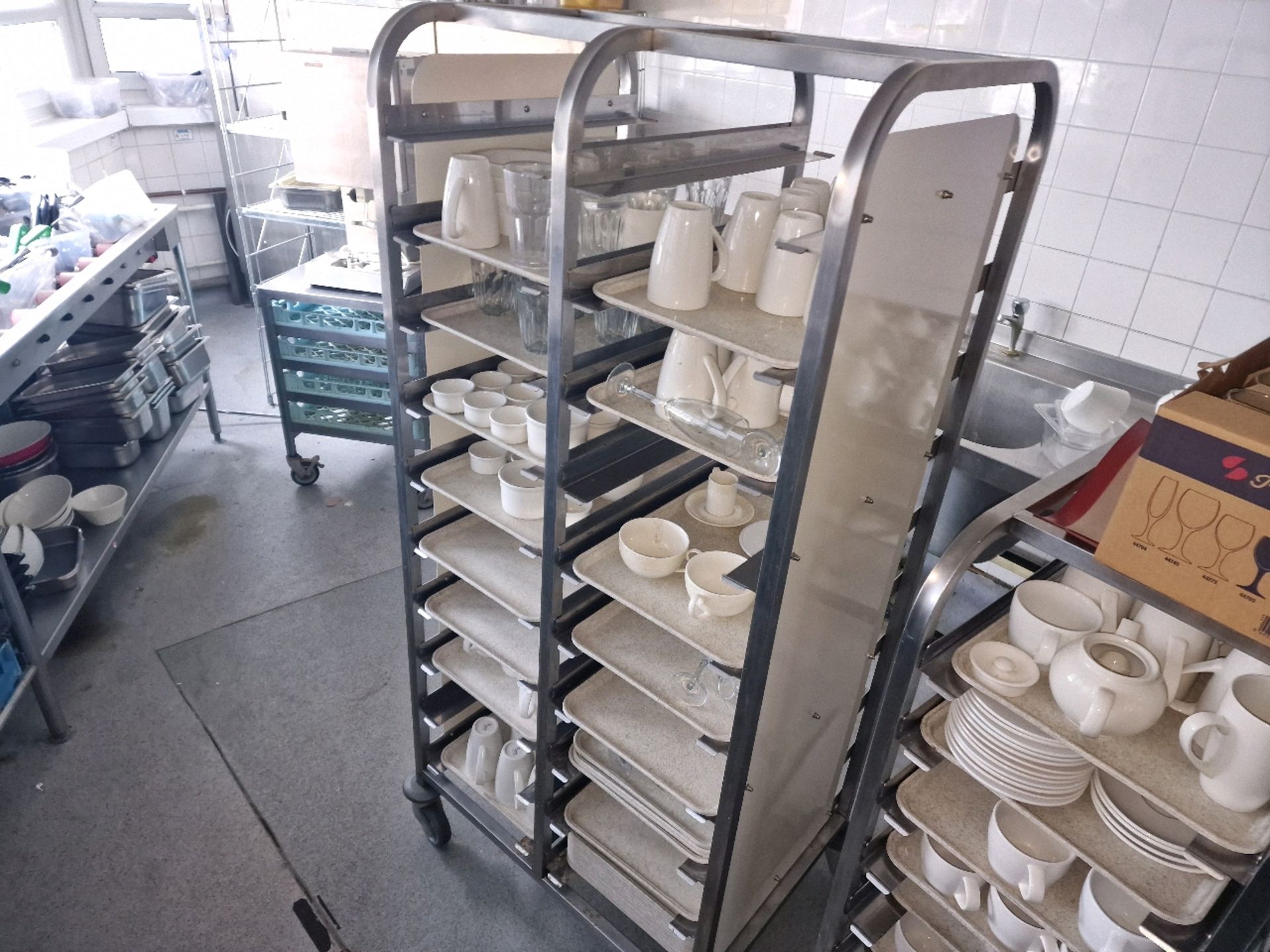 Double Food Tray Trolley