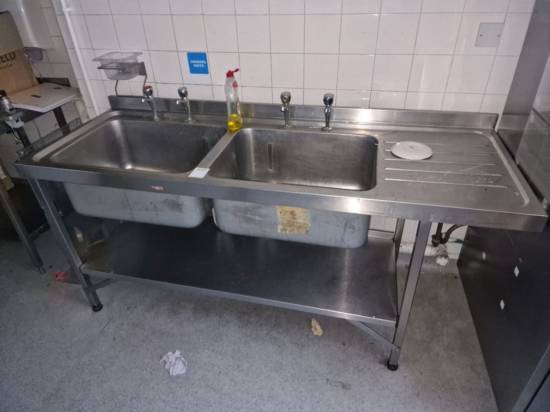 Double Stainless Steel Sink Table