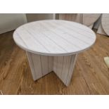 Small Circular Wooden Table