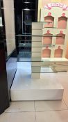 Glass Display Shelves on Gloss Unit
