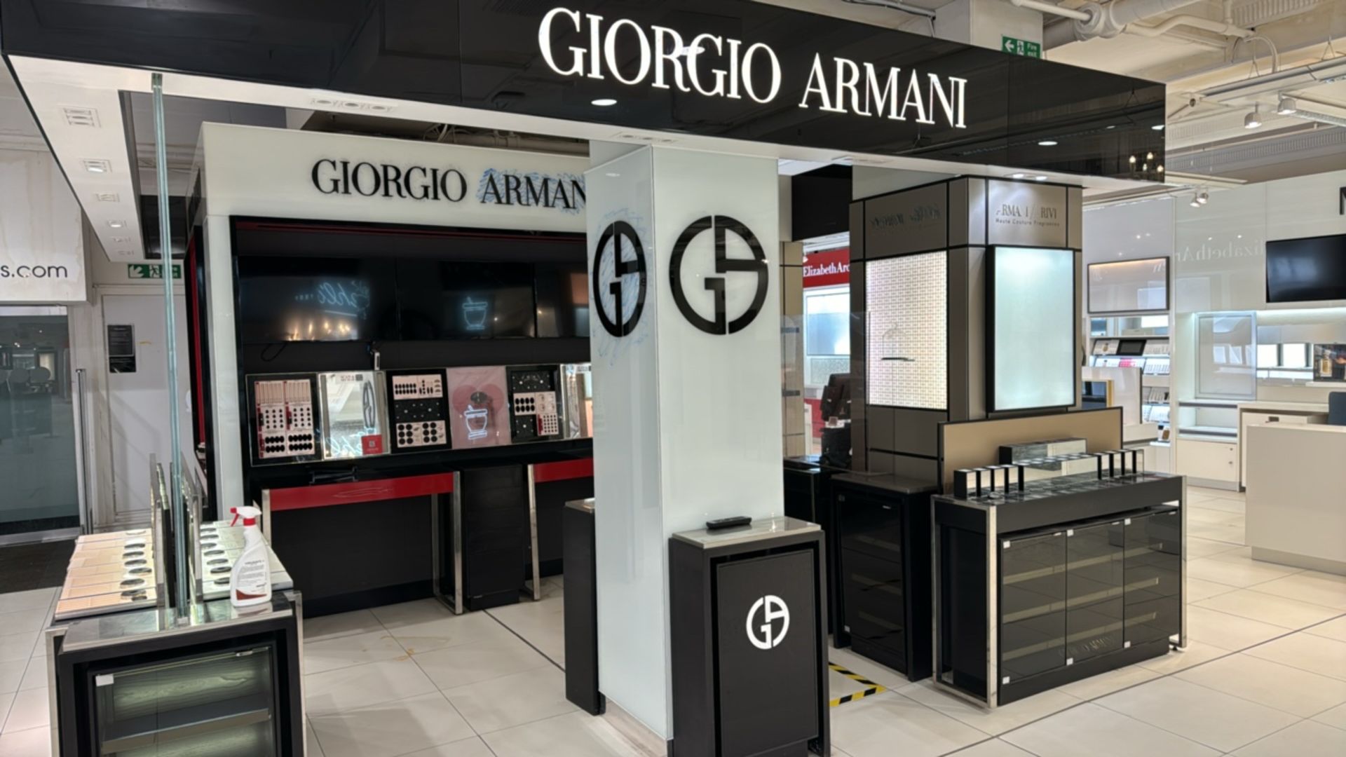 Contents of Giorgio Armani Concession Area