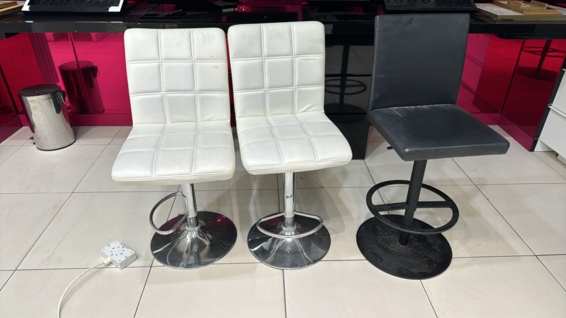 Leather Beauty Stools x3