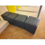 Black Pouffes x4