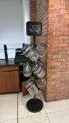 Retail Display Stand with Storage Pots
