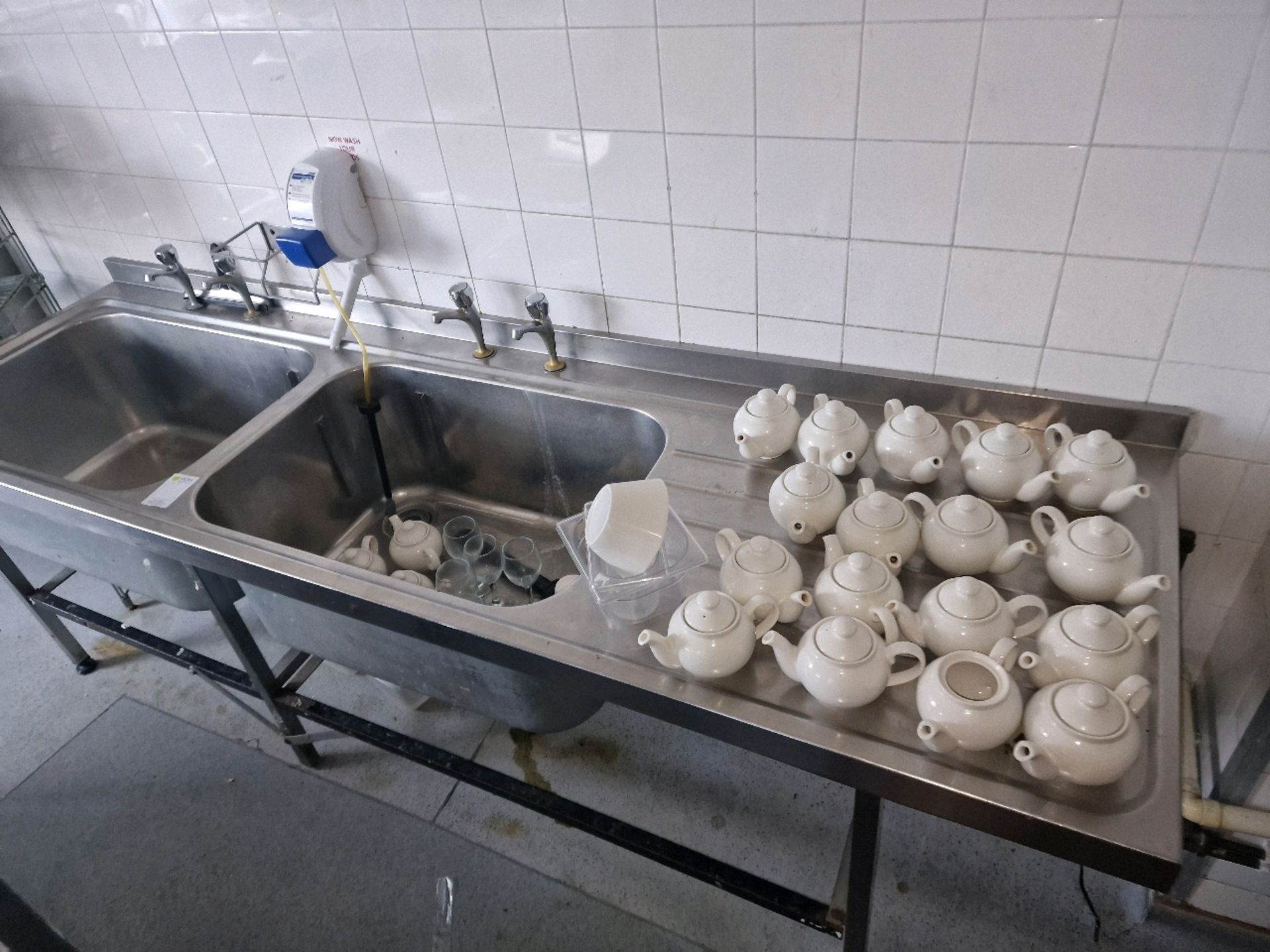 Double Stainless Steel Sink Table - Image 3 of 3