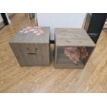 Wooden Display Boxes x2