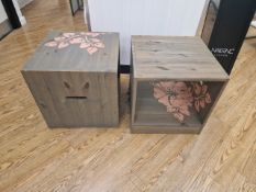Wooden Display Boxes x2