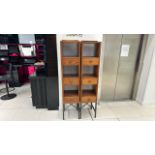 Wood Retail Display Stands with Box Shelves x2