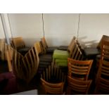 Wood and Faux Leather Cafeteria Chairs x50