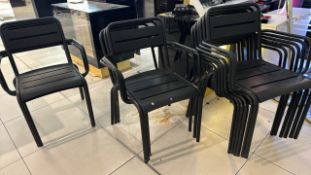 Black Metal Chairs x11