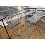 Glass Top Metal Clothes Rail x5