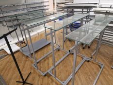 Glass Top Metal Clothes Rail x5