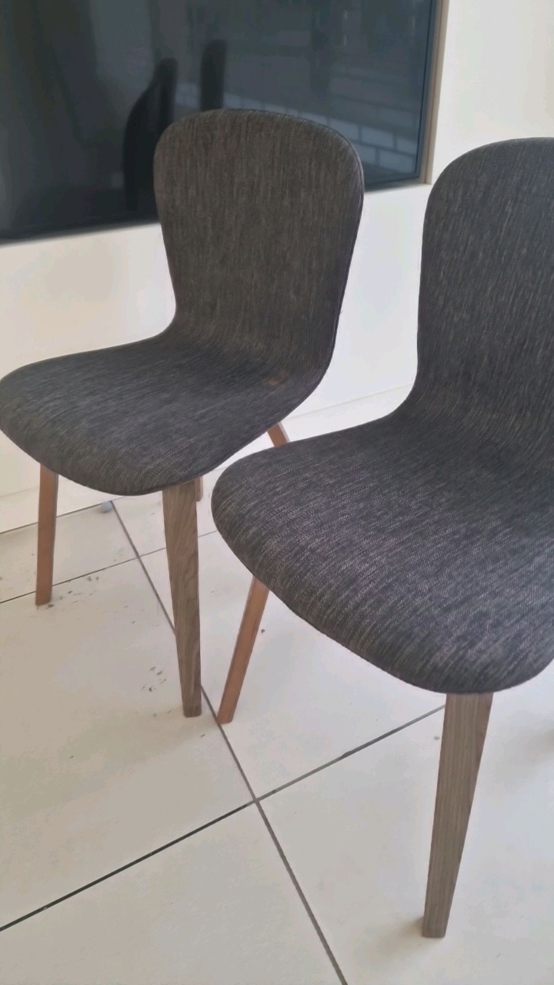 Pair Of Grey Chairs - Image 2 of 3