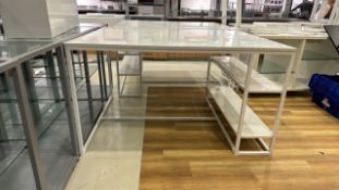 Large White Gloss Table x2