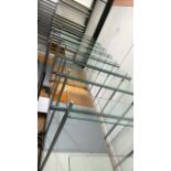 Glass Top Metal Retail Hanging Rails x5
