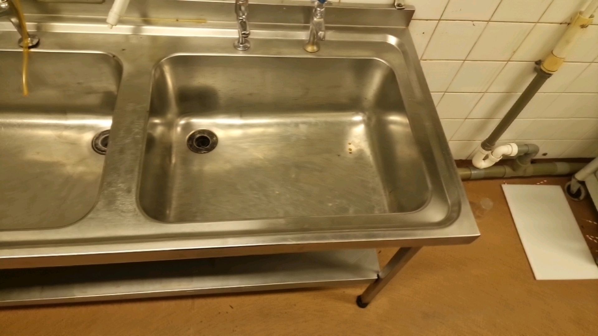 Stainless Steel Twin Sink Table - Image 3 of 5