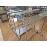 Glass Top Metal Clothes Rail x5